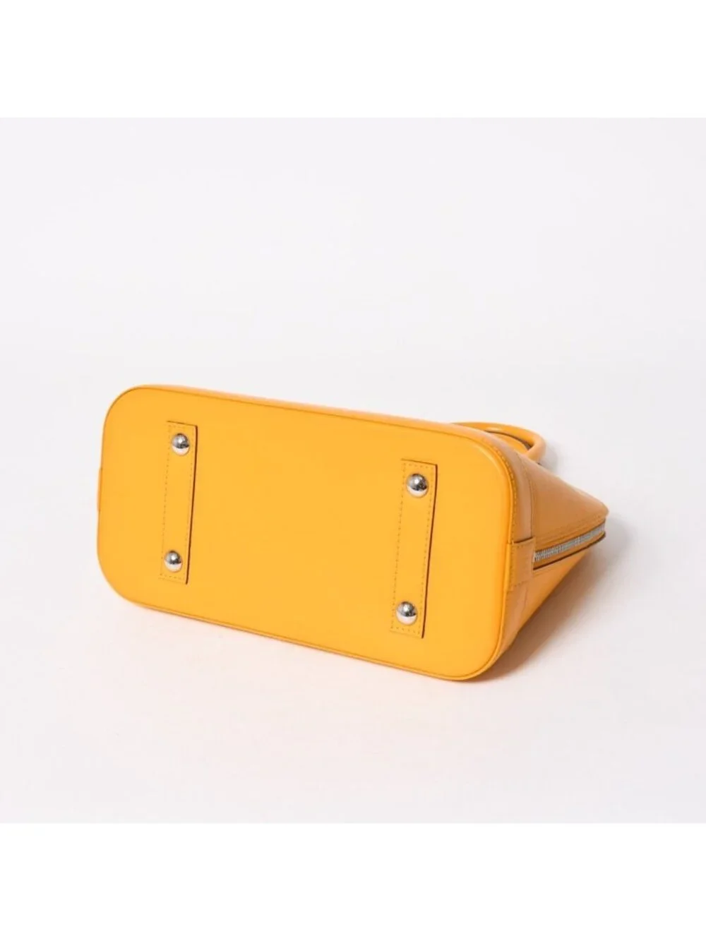 Louis Vuitton Alma Handbag Epi Leather Yellow Silver